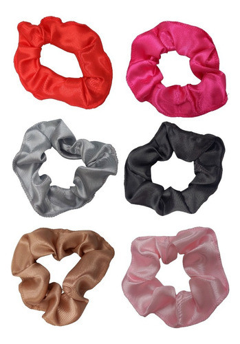 6 Uni Rabicó Scrunchies De Cabelo Xuxinha Anti Frizzo Frufru 1