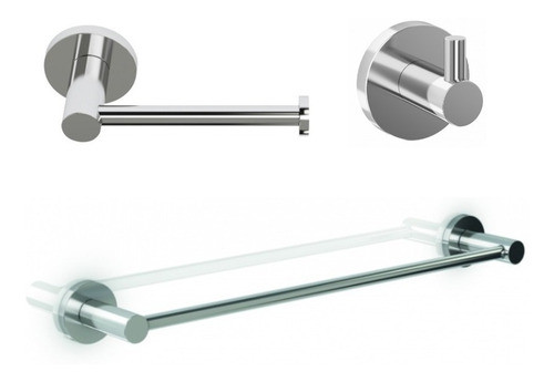 Kit Accesorio Baño Barral Percha Porta Rollo Genebre 0