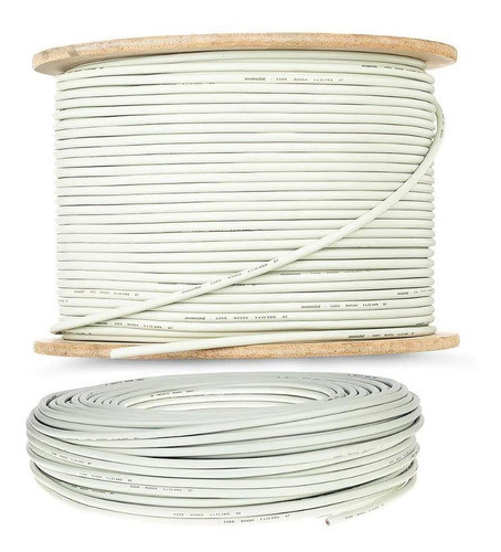Cabo Manga 2x26 Awg - Sem Blindagem Bege - 100 Mt 1