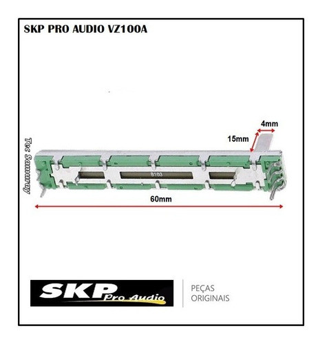 7 Potenciometro Deslizante Mesa De Som Skp Pro Audio Vz100a 1
