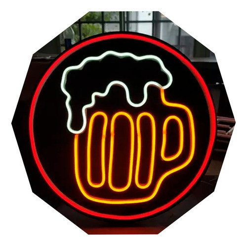 Cartel Chopp De Cerveza En Neón Led Deco  Exterior 0