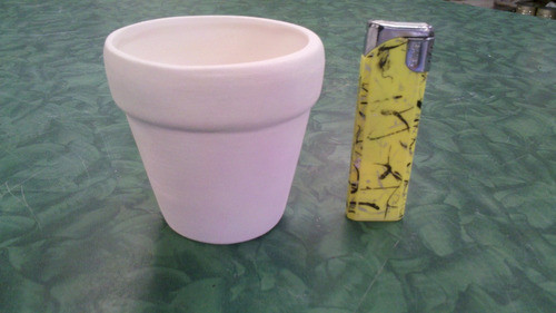 Maceta Nº 8 Bizcocho  Para Pintar Souvenir 7,5 Cm De Alto 0