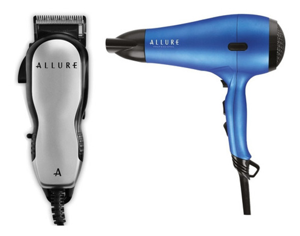 Combo Allure Cortadora De Pelo Barber + Secador Profesional 0