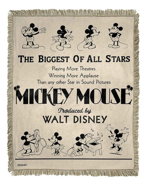 Manta Jacquard Tejida Northwest Mickey Mouse, 46  X 60 , La 0 Manta Jacquard Tejida Northwest Mickey Mouse, 46  X 60 , La 0