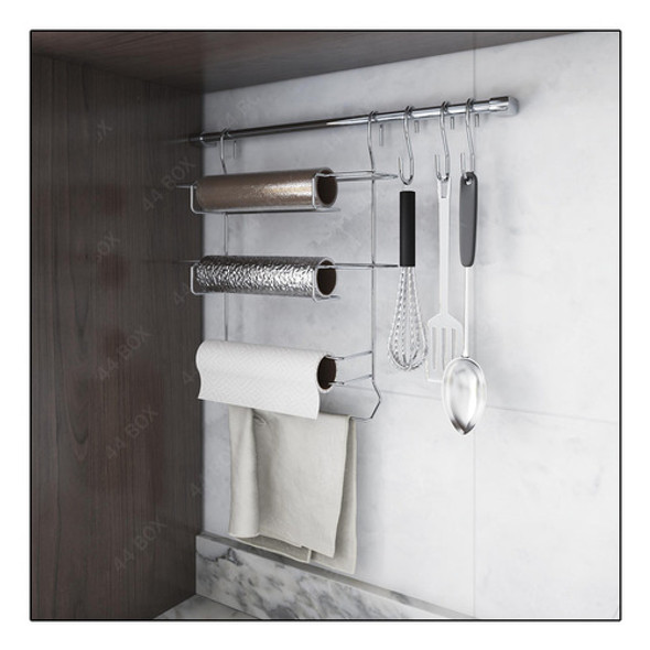 Porta Papel Toalha Organizador Alumínio Barra Pronta Entrega 1