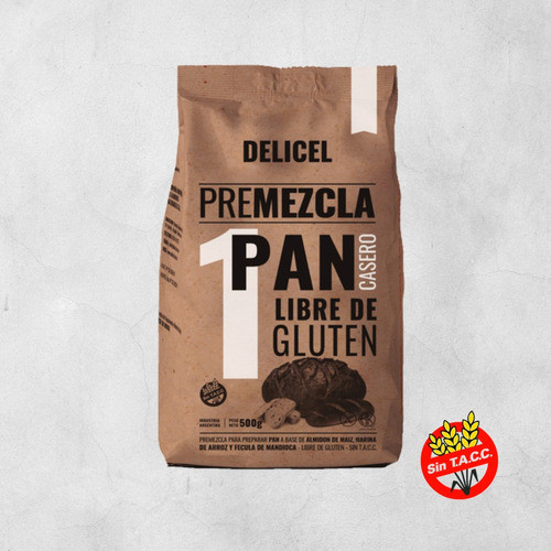 Premezcla Pan Casero Sin Tacc Delicel X500grs X 12 Un. 1