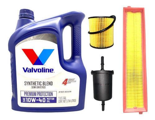 Kit Service Aceite 10w40 Y 3 Filtros Peugeot 207 1.6 Nafta 0