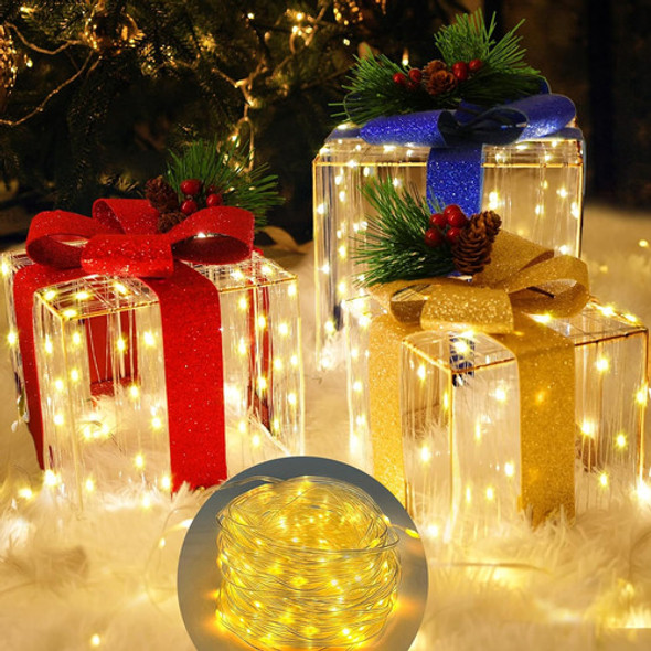 Cajas De Regalo Iluminadas Con Luces Led Para Navidad, Decor 0