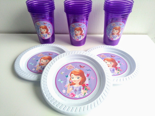 Platos Princesa Sofía Cumpleaños Descartables 1