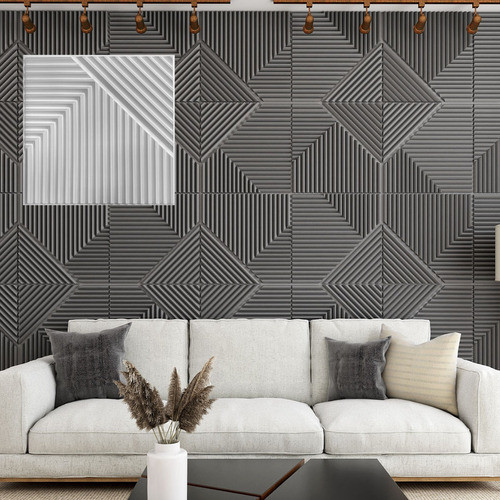 40 Placas Revestimentos 3d Decorativas Paredes Tetos Ripado 0