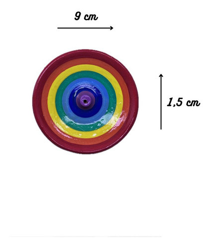 Incensario De Ceramica Arco Iris 1