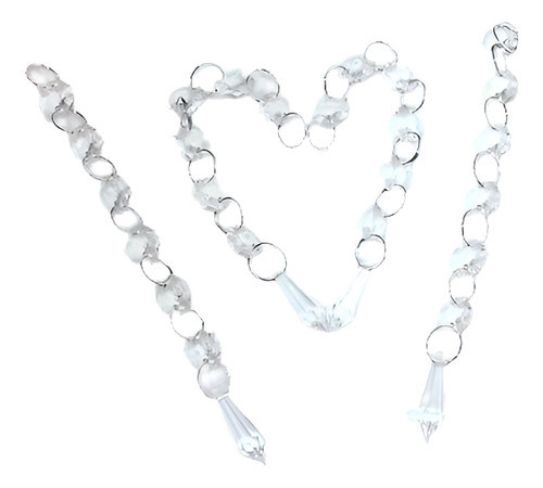 30pc Grano De Cristal Acrílico Brillante Araña Guirnalda Col 0