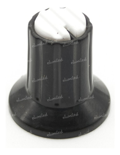 5 Perillas Potenciometro Blanca 16mm X 17mm Eje Estriado 0