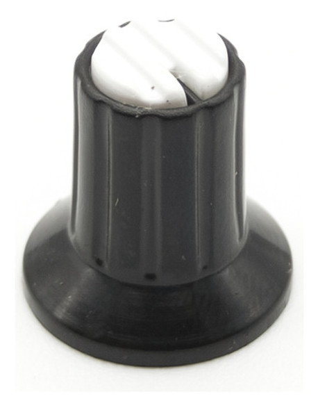 5 Perillas Potenciometro Blanca 16mm X 17mm Eje Estriado 0