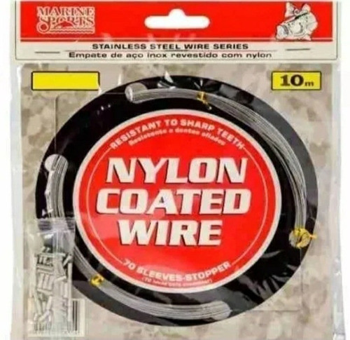 Cable De Acero Líder Marine Sport Black 30lbs - 40lbs Pesca 0