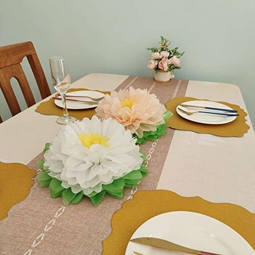 Pack De 6 Negro Y Blanco A Cuadros Bandera Funda Para Mesa F 1