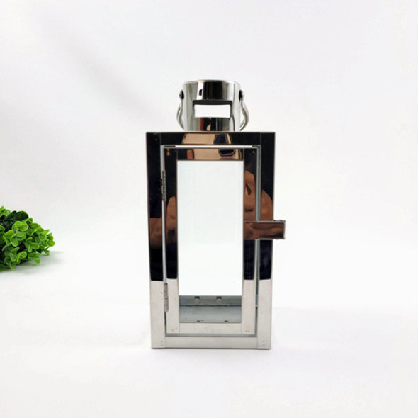 Lanterna Marroquina Decorativa Prata Inox 22x10cm 1