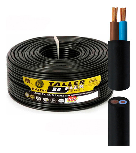 Rollo Cable Tipo Taller Kalop 2x0.75mm Iram Electro Medina 0