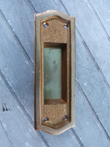 3 Antiguos Apliques Bronce Placard 11,1 X 3,8 X 1,7 Prof. 0