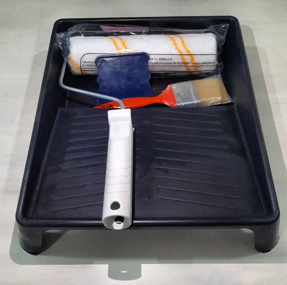 Pincel, Rodillo, Bandeja  Plana Y Espatula (kit Completo) 0 Pincel, Rodillo, Bandeja  Plana Y Espatula (kit Completo) 0