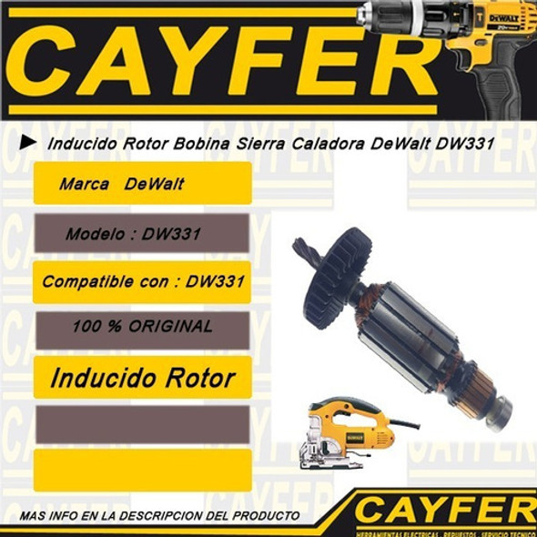 Inducido Bobina Rotor Repuesto Sierra Caladora Dewalt Dw331 1 Inducido Bobina Rotor Repuesto Sierra Caladora Dewalt Dw331 1