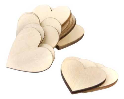Corazon 10cm De Diametro De Madera Fibrofacil Mdf Adorno 0