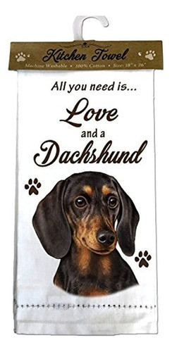 E And S Pets 700 - 14 Dachshund Negro Paños De Cocina Color 0