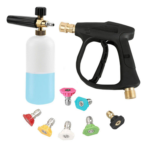 Pistola Corta Hidrolavadora + Foam Lance 1l + 5 Picos 0