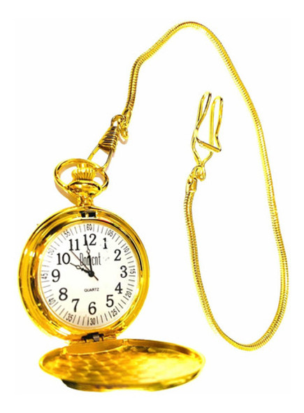 Relógio De Bolso Luxuoso Retro Dourado E Prata Exclusivos 0