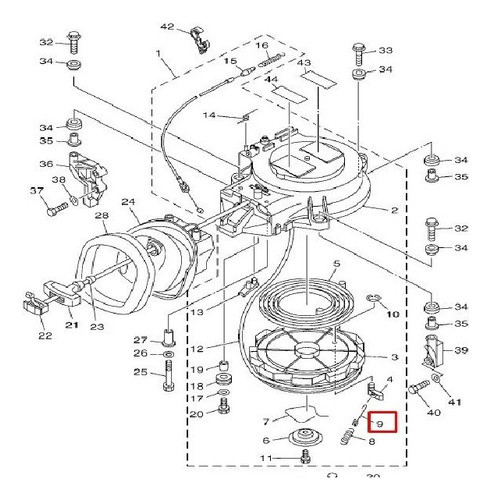 Mola Retorno Unha Partida Yamaha 40 Hp 1