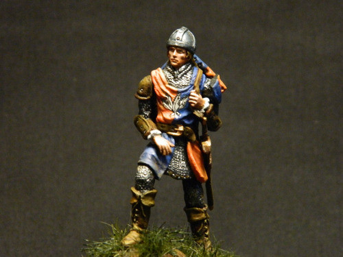 Figura Soldado De Plomo Caballero Medioevo 54 Mm Pintado 1