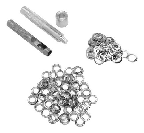 100  Ojales 10mm , Pvc, Lona, Etc  Dorados   C/ Herramienta 0