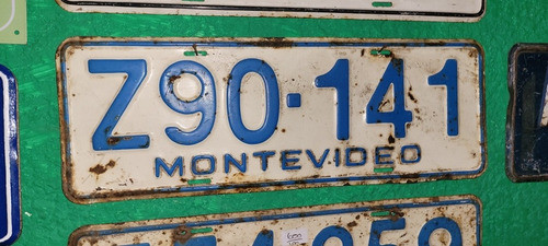 Matricula Montevideo  Z 90 141 Conf 0