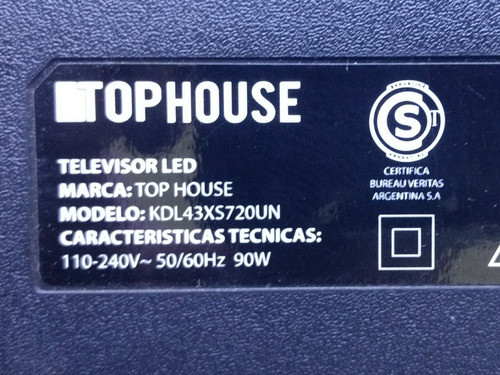 Botonera Tv Tophouse Kdl43xs720un 1