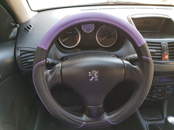 Renault Sandero- Cubre Volante+ C/ Cint.+c/ Palanca Violeta 1 Renault Sandero- Cubre Volante+ C/ Cint.+c/ Palanca Violeta 1