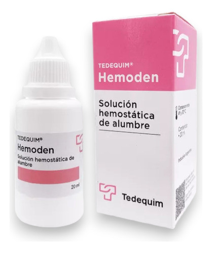 Solución Hemostática Hemoden Tedequim 20ml Uso Tópico 0
