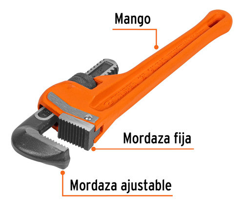 Llave Para Caño Stilson 12 Pulgadas 32 Mm Truper 15837 1