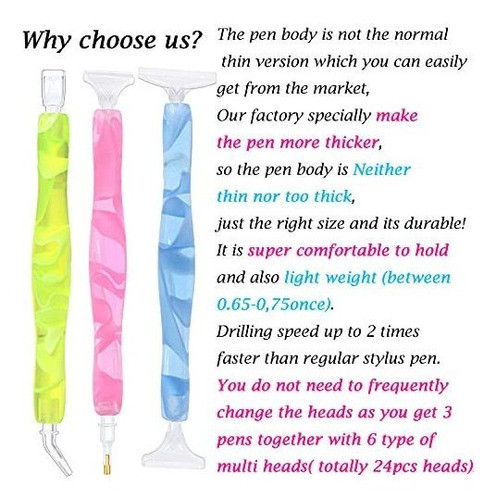 Lapiz Pintura Por Diamante Con Bocas Hasta 9 + Pegamento 1