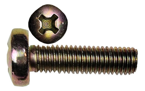 Pack 50 Tornillos Rex Bicromatizado 8x35mm 100%rosca Cruz 0