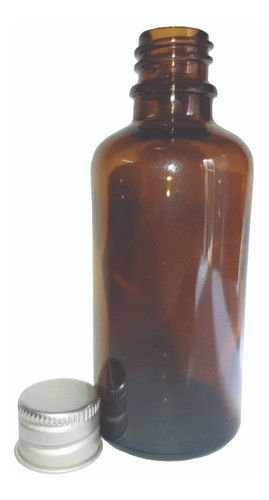 Frasco De Vidrio Ambar 50ml Tapa De Aluminio (pack X20) 0