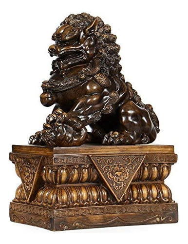 Wenmily Par De Estatuas De León Guardián Para Perros De Fu T 1