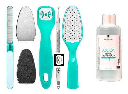 Kit Pedicuría 8 En 1 +loción Pies Ablandadora Callos Durezas 0