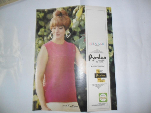 Rhodiaseta Rhodia Pymlan Modelo Ninayhna  Publicidad 1967 0