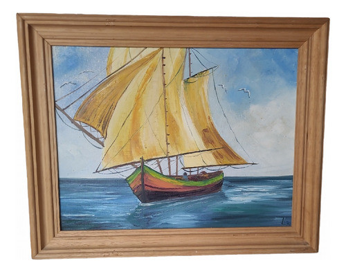 Veraliz Cominato Quadro Ost Caravela Ao Mar 30x40 Cm 0
