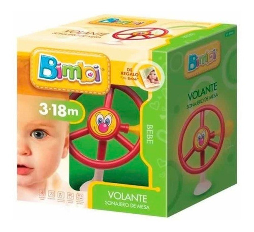 Volante Para Bebe Sonajero Con Bocina Y Sopapa De Mesa Bimbi 1