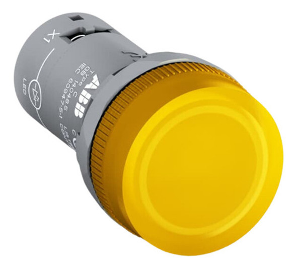 Ojo De Buey Piloto Con Led Amarillo 24v Abb 0