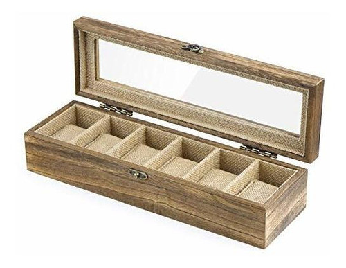 Organizador De Relojes De Madera Con 6 Ranuras Sriwatana 0