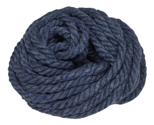 Cuerda Gruesa Trenzada Para Macrame De 250gr=50mt Color Azul 0