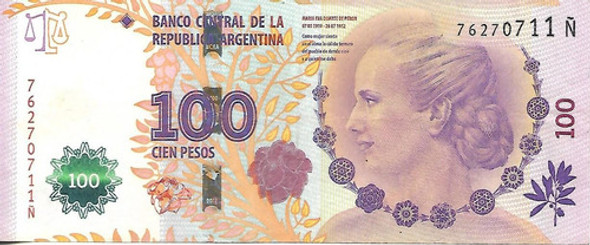Evita Billete 100 Pesos Error Faltante De Tinta Mb Palermo 1