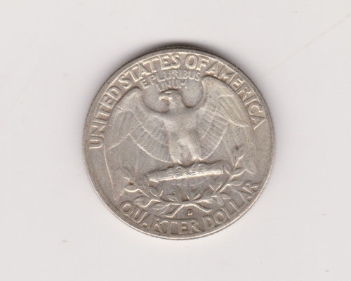 Moneda Eeuu 1/4 Dolar Año 1958 D Plata Muy Bueno ++ 1